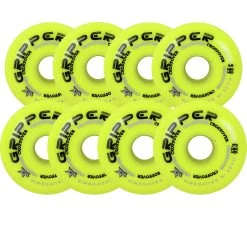 Labeda Roller Hockey Wheels - Gripper Crossover 68/72 Youth HiLo 80A Yellow (8-Pack)