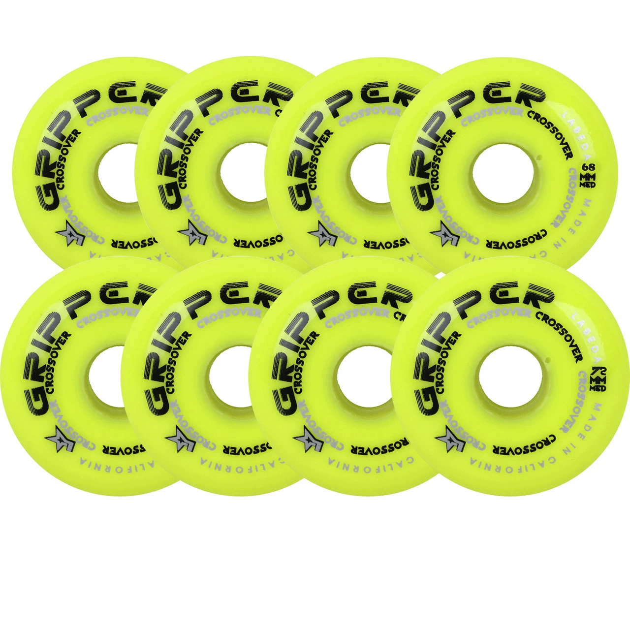 Labeda Roller Hockey Wheels - Gripper Crossover 68/72 Youth HiLo 80A Yellow (8-Pack) 1 Labeda Roller Hockey Wheels - Gripper Crossover 68/72 Youth HiLo 80A Yellow (8-Pack)