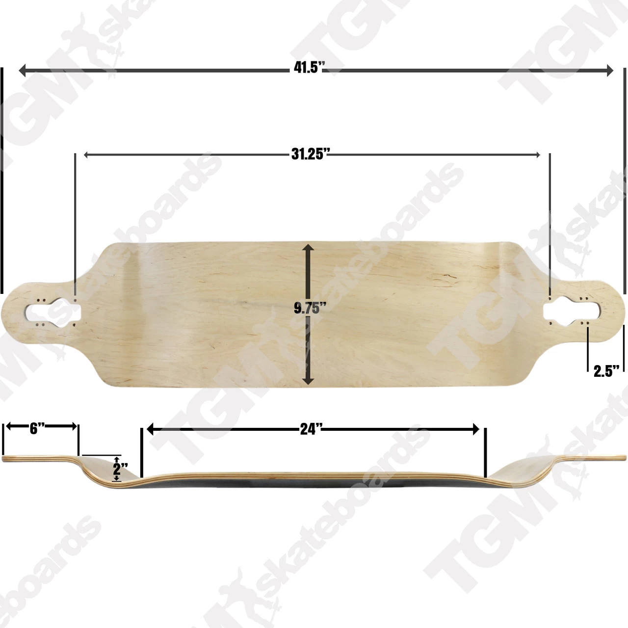 Moose Longboard 9.75" X 41.25" Double Drop (Down/Through) Purple (All Parts Included) 5 Moose Longboard 9.75" X 41.25" Double Drop (Down/Through) Purple (All Parts Included) - Image 5