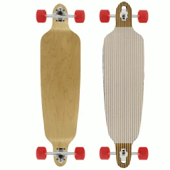 Moose Double Drop 9.75" X 39.75" Longboard Zebra Bamboo Complete