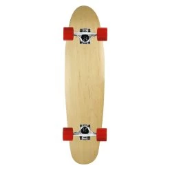 Moose Skateboard Complete Natural 7.0" X 28" Cruiser With 59mm Red Wheels