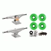 Independent 159 (8.75") Skateboard Trucks 56mm Green Wheels And Bearings Combo Package