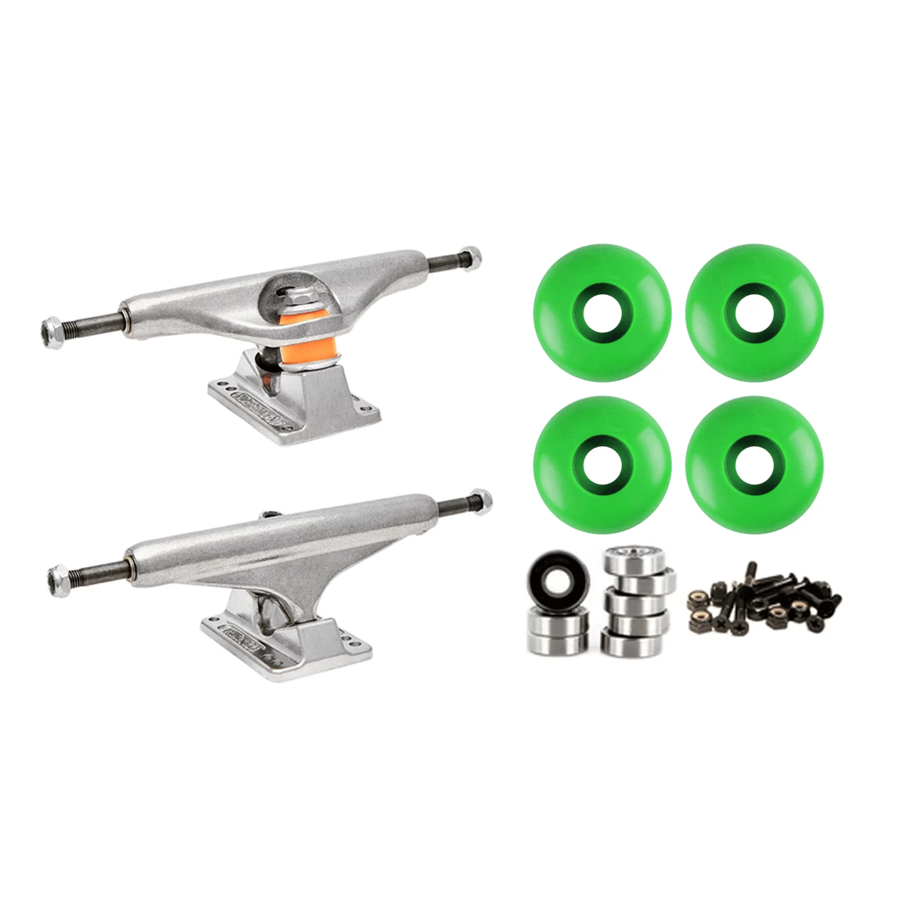 Independent 159 (8.75") Skateboard Trucks 56mm Green Wheels And Bearings Combo Package 1 Independent 159 (8.75") Skateboard Trucks 56mm Green Wheels And Bearings Combo Package