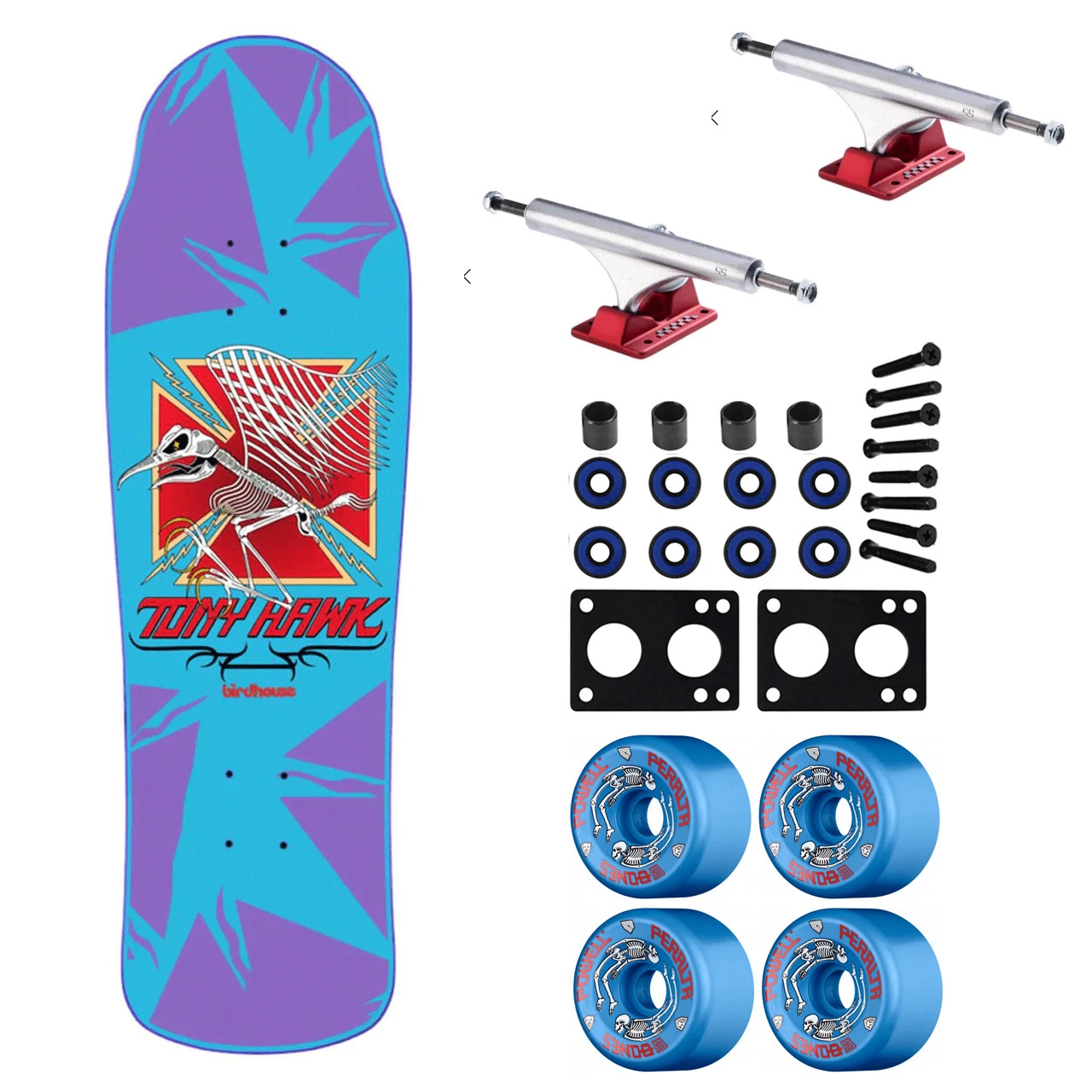 Birdhouse Old School Skateboard Complete Hawk Artifact - Ace Trucks Powell Wheels 1 Birdhouse Old School Skateboard Complete Hawk Artifact - Ace Trucks Powell Wheels