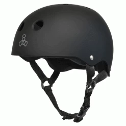 Triple 8 Skateboard Helmet Sweatsaver All Black Rubber Size XL