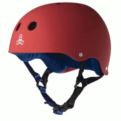 Triple 8 Skateboard Helmet Sweatsaver United Red Rubber Size L