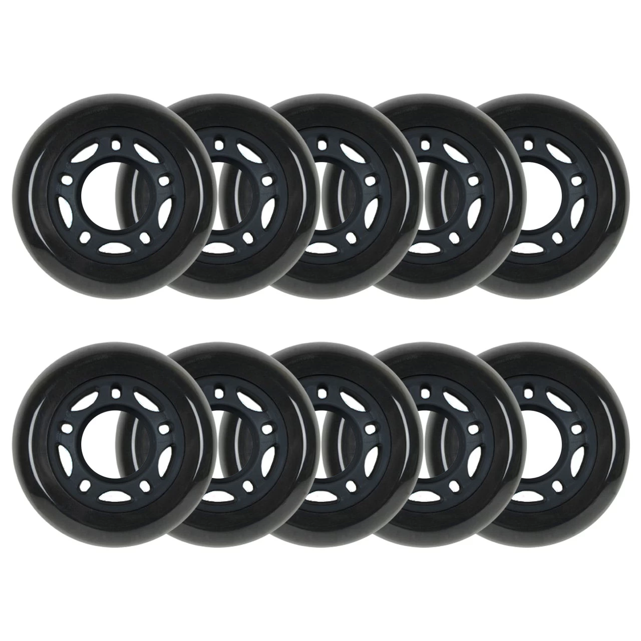 Player's Choice Roller Hockey Wheels - 5-Spoke Hub 80mm 82A Black (10-Pack) 1 Player's Choice Roller Hockey Wheels - 5-Spoke Hub 80mm 82A Black (10-Pack)