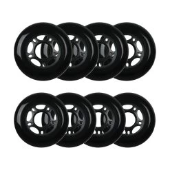 Player's Choice Outdoor Inline Skate Wheels - 72/80 HiLo 89A Black (8-Pack)