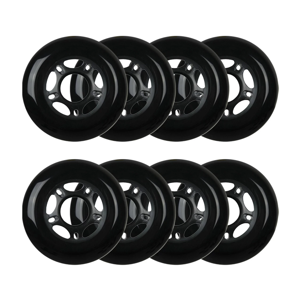 Player's Choice Roller Hockey Wheels - 5-Spoke Hub 80mm 82A Black (8-Pack) 1 Player's Choice Roller Hockey Wheels - 5-Spoke Hub 80mm 82A Black (8-Pack)
