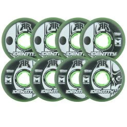 Rink Rat Roller Hockey Wheels - Identity XXX 76/80 HiLo 76A Green (8-Pack)