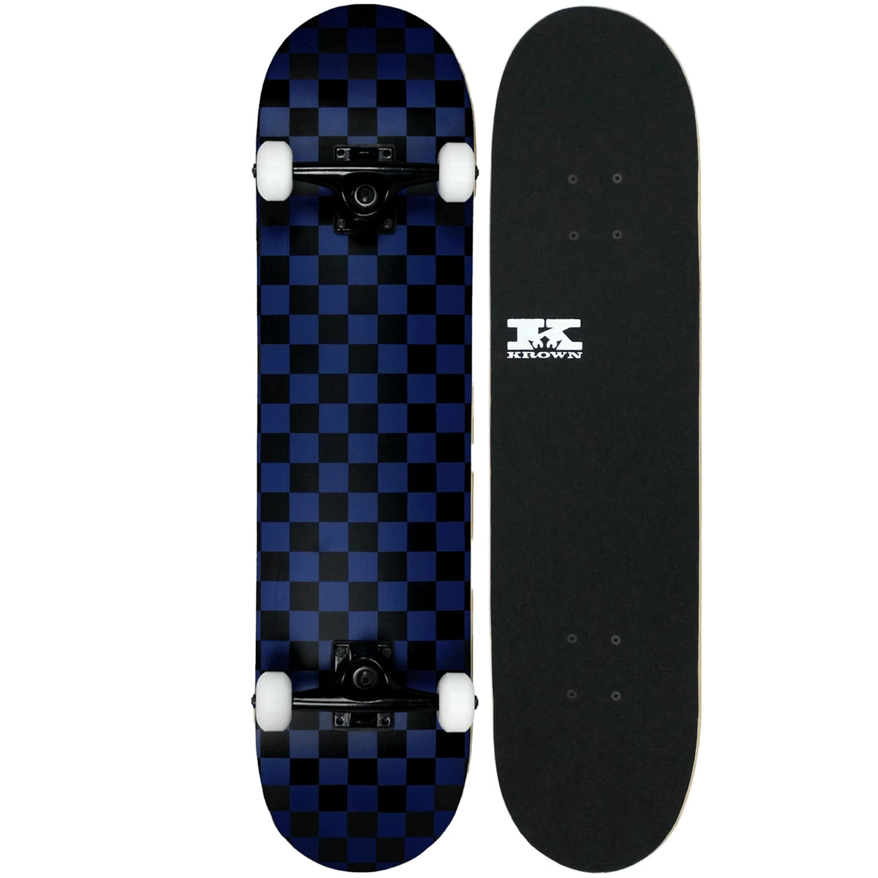 Krown Rookie Complete Black/Blue Checker 7.75" 1 Krown Rookie Complete Black/Blue Checker 7.75"
