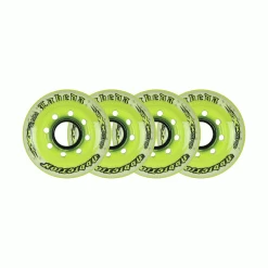 Labeda Roller Hockey Wheels - Addiction 72mm 76A Yellow/White (4-Pack)