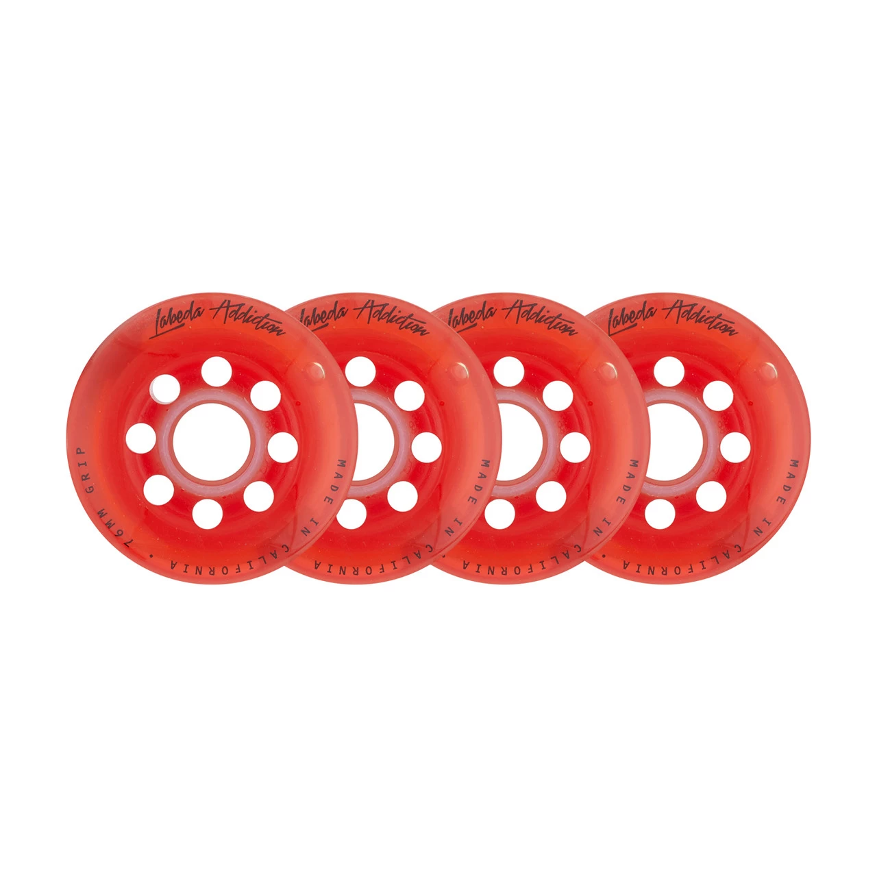 Labeda Roller Hockey Wheels - Addiction 76mm 76A Red (4-Pack) 1 Labeda Roller Hockey Wheels - Addiction 76mm 76A Red (4-Pack)