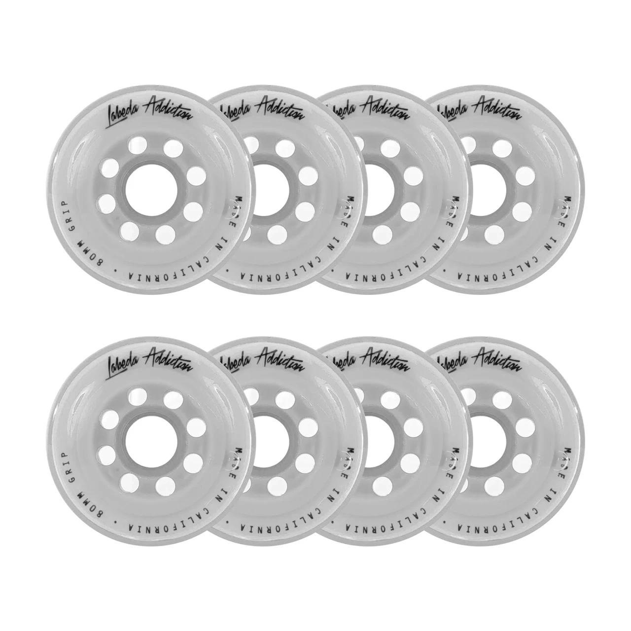 Labeda Roller Hockey Wheels - Addiction 80mm 76A White (8-Pack) 1 Labeda Roller Hockey Wheels - Addiction 80mm 76A White (8-Pack)