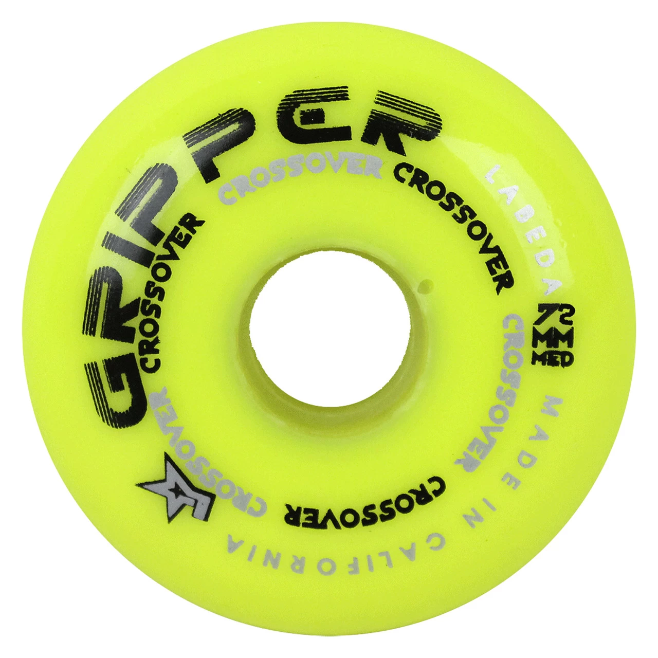 Labeda Roller Hockey Wheels - Gripper Crossover 72mm 80A Yellow (8-Pack) 2 Labeda Roller Hockey Wheels - Gripper Crossover 72mm 80A Yellow (8-Pack) - Image 2