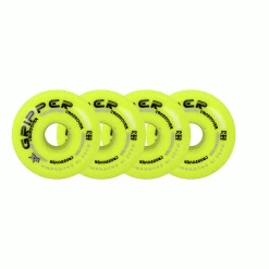 Labeda Roller Hockey Wheels - Gripper Crossover 72mm 80A Yellow (4-Pack)
