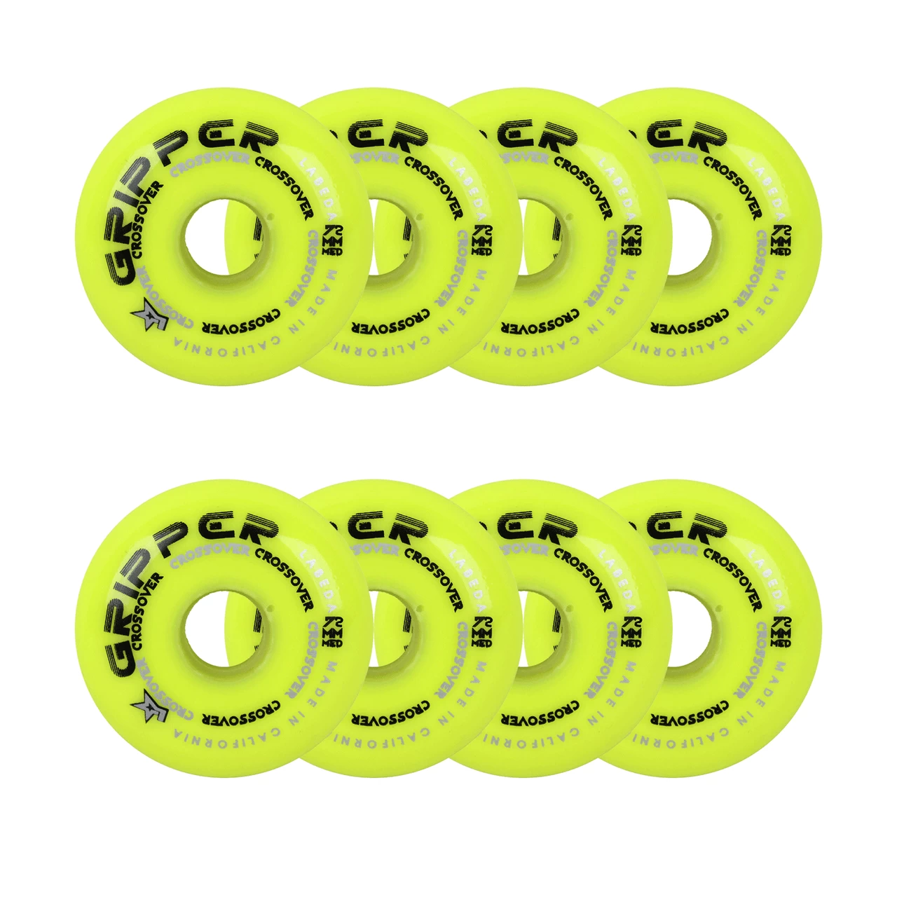 Labeda Roller Hockey Wheels - Gripper Crossover 72mm 80A Yellow (8-Pack) 1 Labeda Roller Hockey Wheels - Gripper Crossover 72mm 80A Yellow (8-Pack)