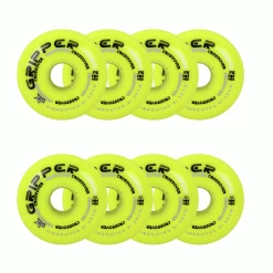 Labeda Roller Hockey Wheels - Gripper Crossover 76/80 HiLo 80A Yellow (8-Pack)