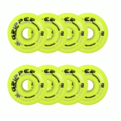 Labeda Roller Hockey Wheels - Gripper Crossover 76mm 80A Yellow (8-Pack)