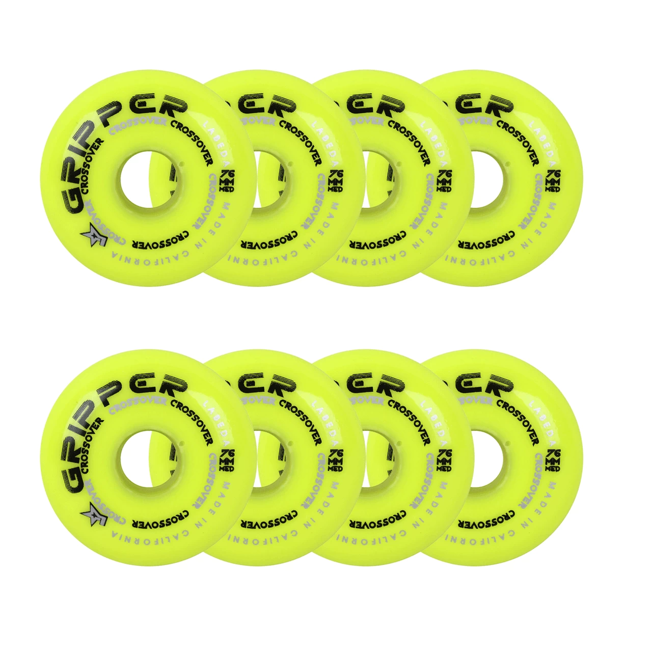 Labeda Roller Hockey Wheels - Gripper Crossover 76mm 80A Yellow (8-Pack) 1 Labeda Roller Hockey Wheels - Gripper Crossover 76mm 80A Yellow (8-Pack)
