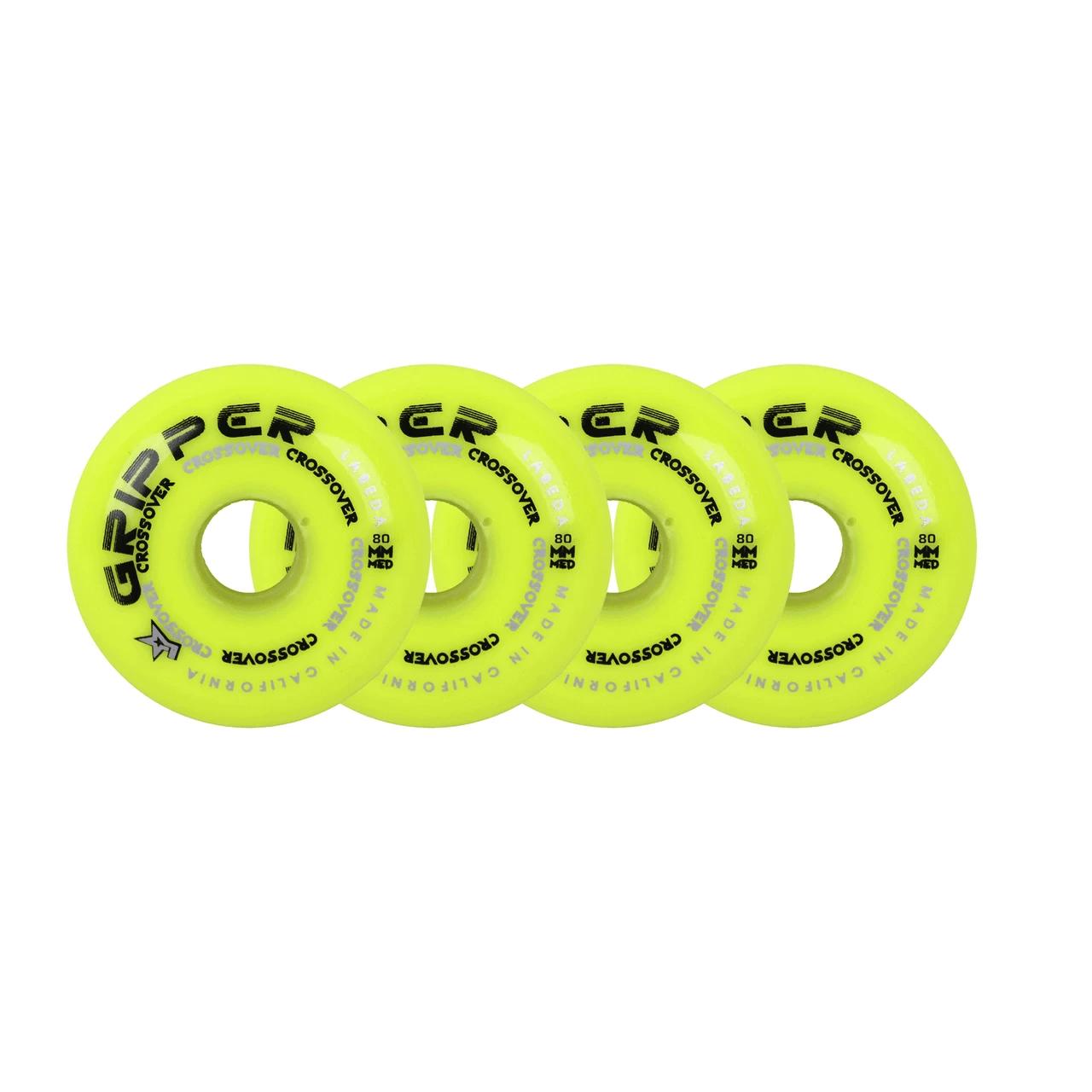 Labeda Roller Hockey Wheels - Gripper Crossover 76/80 HiLo 80A Yellow (8-Pack) 2 Labeda Roller Hockey Wheels - Gripper Crossover 76/80 HiLo 80A Yellow (8-Pack) - Image 2
