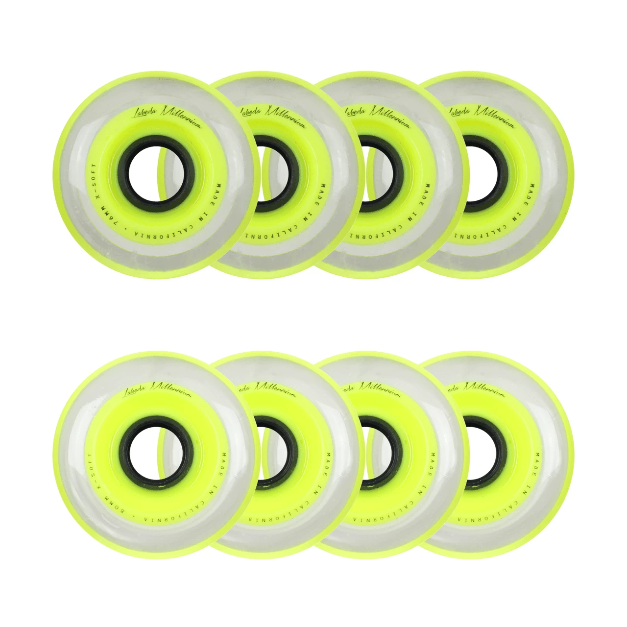 Labeda Roller Hockey Wheels - Millennium Gripper 76/80 HiLo 74A Yellow (8-Pack) 1 Labeda Roller Hockey Wheels - Millennium Gripper 76/80 HiLo 74A Yellow (8-Pack)