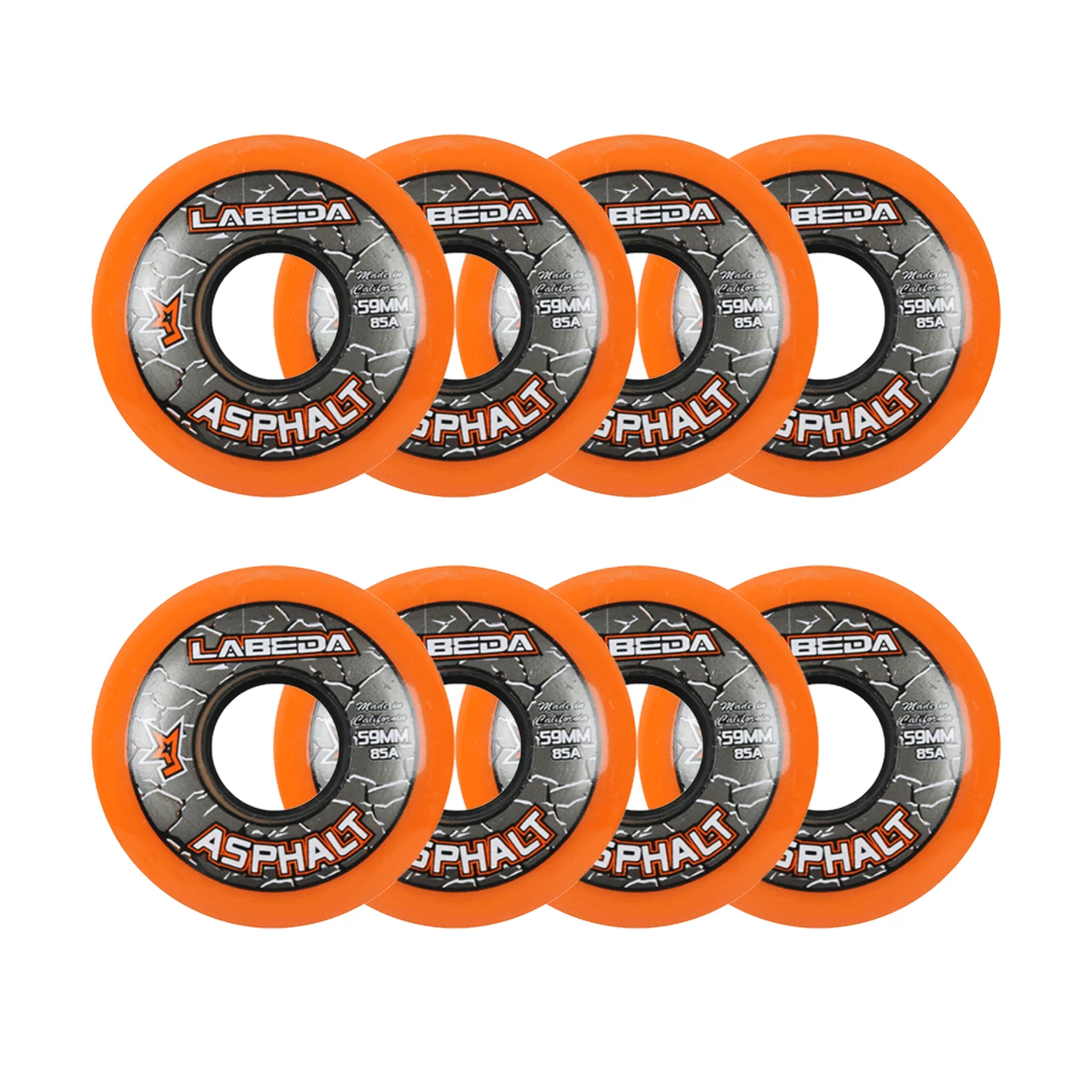 Labeda Roller Hockey Wheels - Asphalt Gripper 59mm 85A Orange (8-Pack) 1 Labeda Roller Hockey Wheels - Asphalt Gripper 59mm 85A Orange (8-Pack)