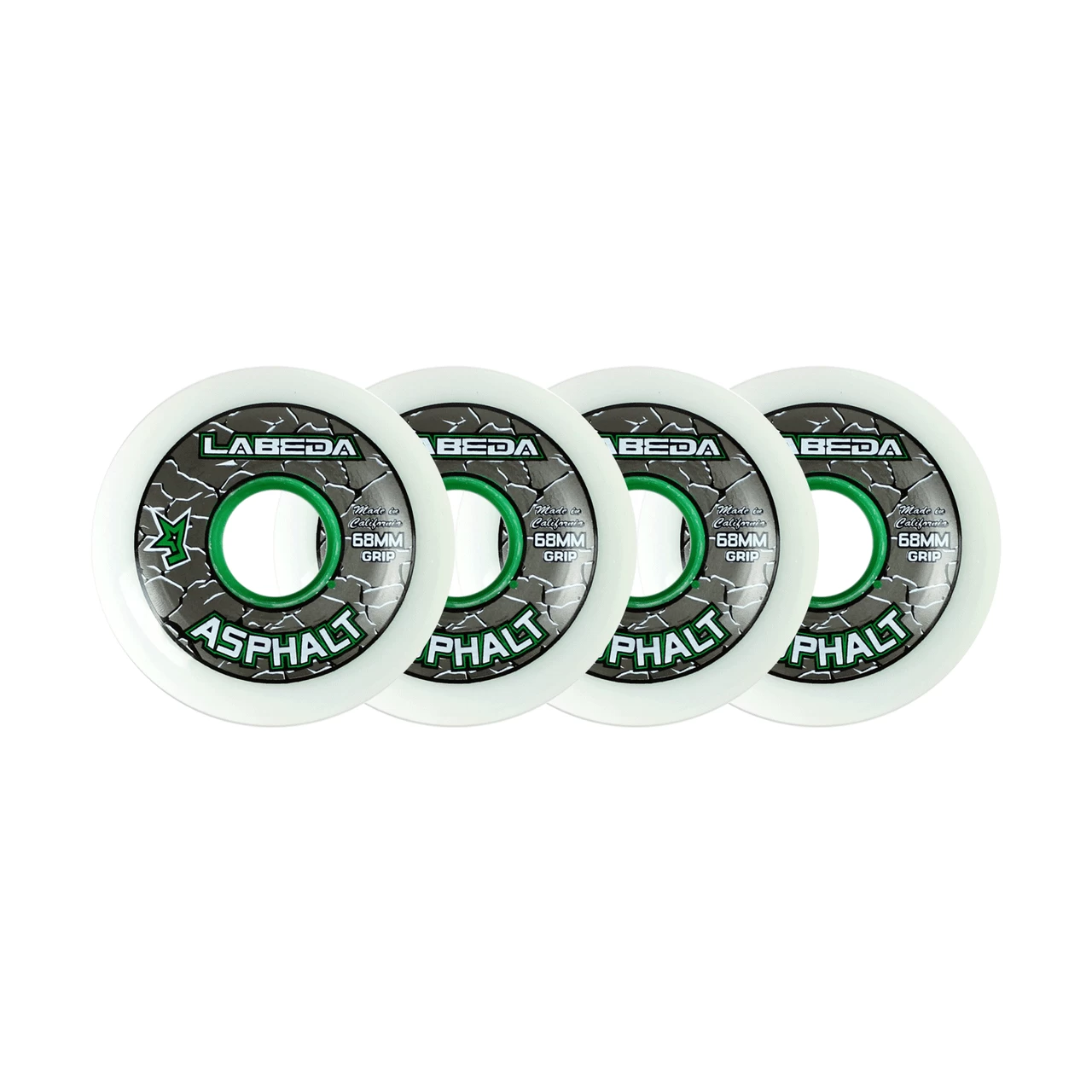 Labeda Roller Hockey Wheels - Asphalt Gripper 68mm 83A White (4-Pack) 1 Labeda Roller Hockey Wheels - Asphalt Gripper 68mm 83A White (4-Pack)