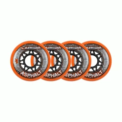 Labeda Roller Hockey Wheels - Asphalt Gripper 72mm 85A Orange (4-Pack)