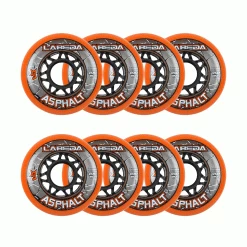 Labeda Roller Hockey Wheels - Asphalt Gripper 72mm 85A Orange (8-Pack)