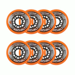 Labeda Roller Hockey Wheels - Asphalt Gripper 76mm 85A Orange (8-Pack)