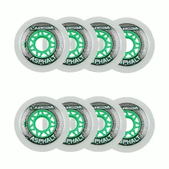 Labeda Roller Hockey Wheels - Asphalt Gripper 80mm 83A White (8-Pack)