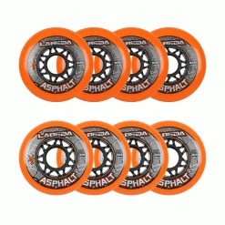Labeda Roller Hockey Wheels - Asphalt Gripper 76/80 HiLo 85A Orange (8-Pack)