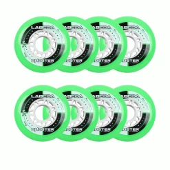Labeda Roller Hockey Wheels - Shooter 80mm 83A Green (8-Pack)