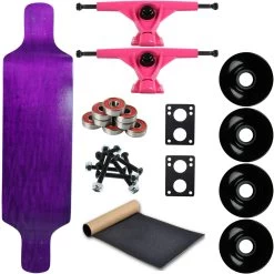 Moose Longboard Complete 9.4" X 38" Drop Down Stained Purple