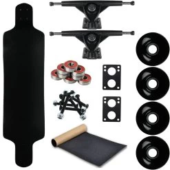 Moose Longboard Complete 10" X 39.8" Drop Down Black