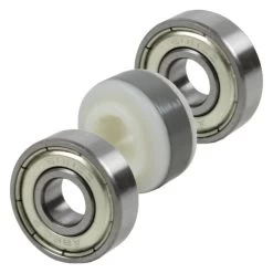 LED Scooter Wheels Set Of 2 With Bearings - Red/Clear -Powell Peralta Store LEDSCOOTER BEARING 73624.1533855642
