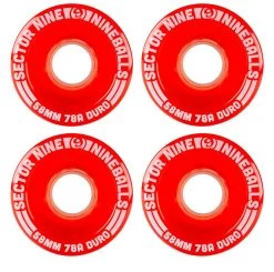Sector 9 Longboard Wheels Nineballs Red 58mm 78A