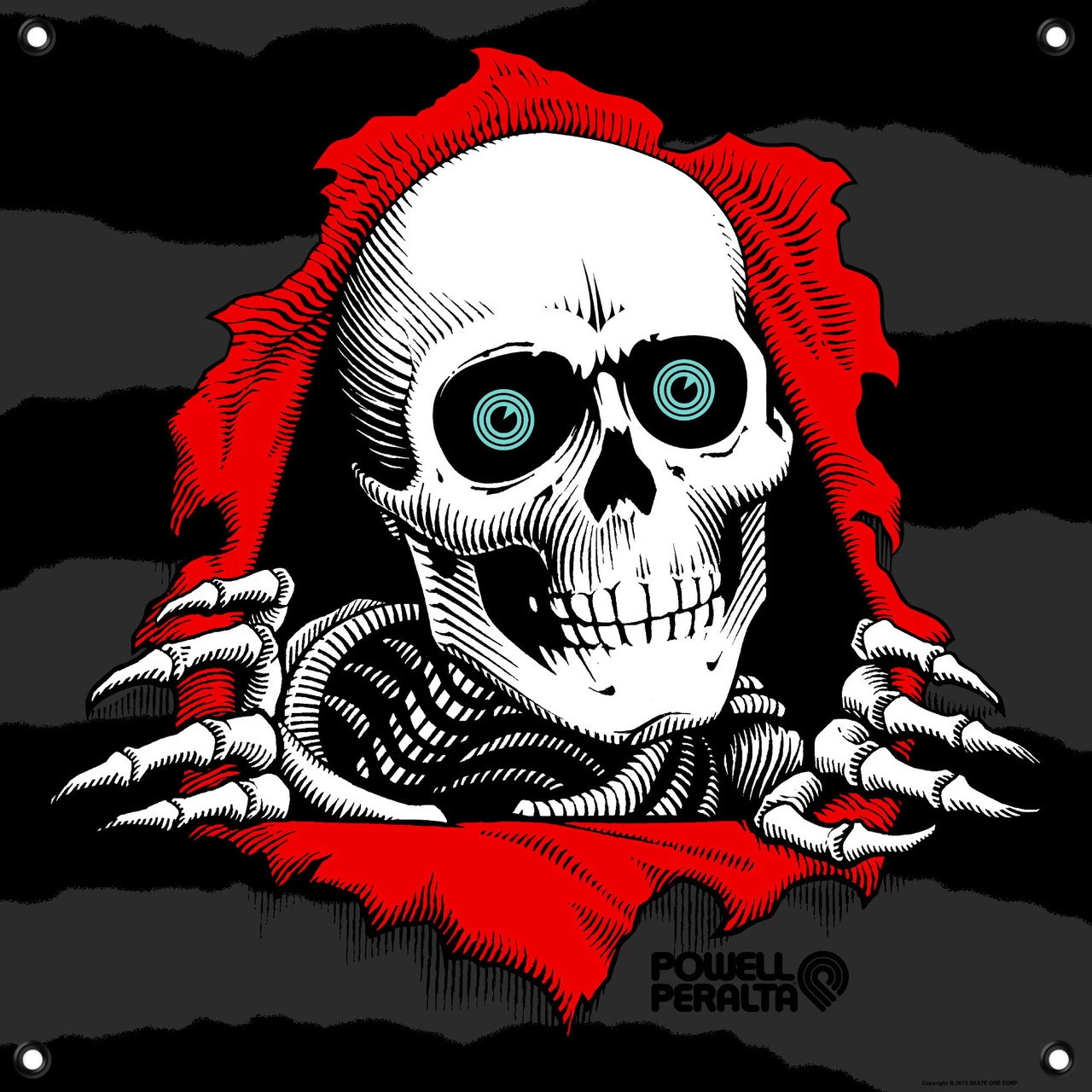 Powell Peralta Skateboard Shop Banner - Ripper Black - Vinyl 30" X 30" 1 Powell Peralta Skateboard Shop Banner - Ripper Black - Vinyl 30" X 30"