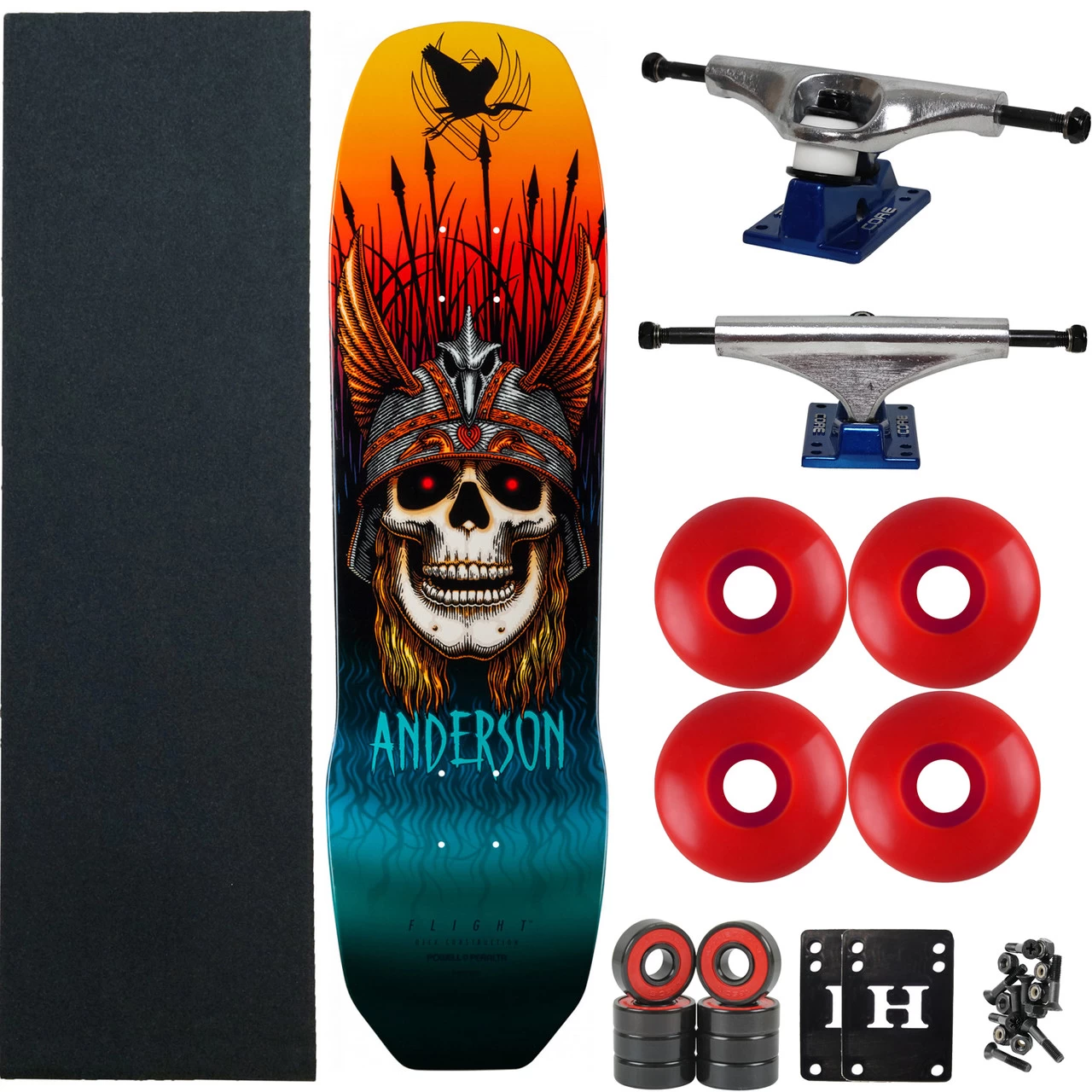 Powell Peralta Andy Anderson Complete 8.45" Hollow Trucks / 56mm Wheels 1 Powell Peralta Andy Anderson Complete 8.45" Hollow Trucks / 56mm Wheels