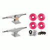 Independent 159 (8.75") Skateboard Trucks 56mm Pink Wheels And Bearings Combo Package