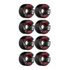 Rollerbones Quad Skate Wheels 62mm X 30mm Bowl Bombers 8-Pack 103A Black