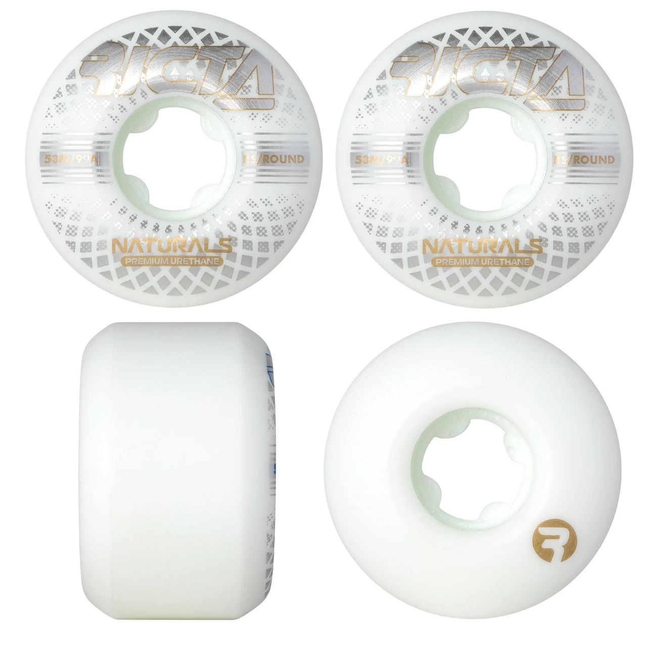 Ricta Wheels Reflective Naturals Round 53mm 99A White 1 Ricta Wheels Reflective Naturals Round 53mm 99A White