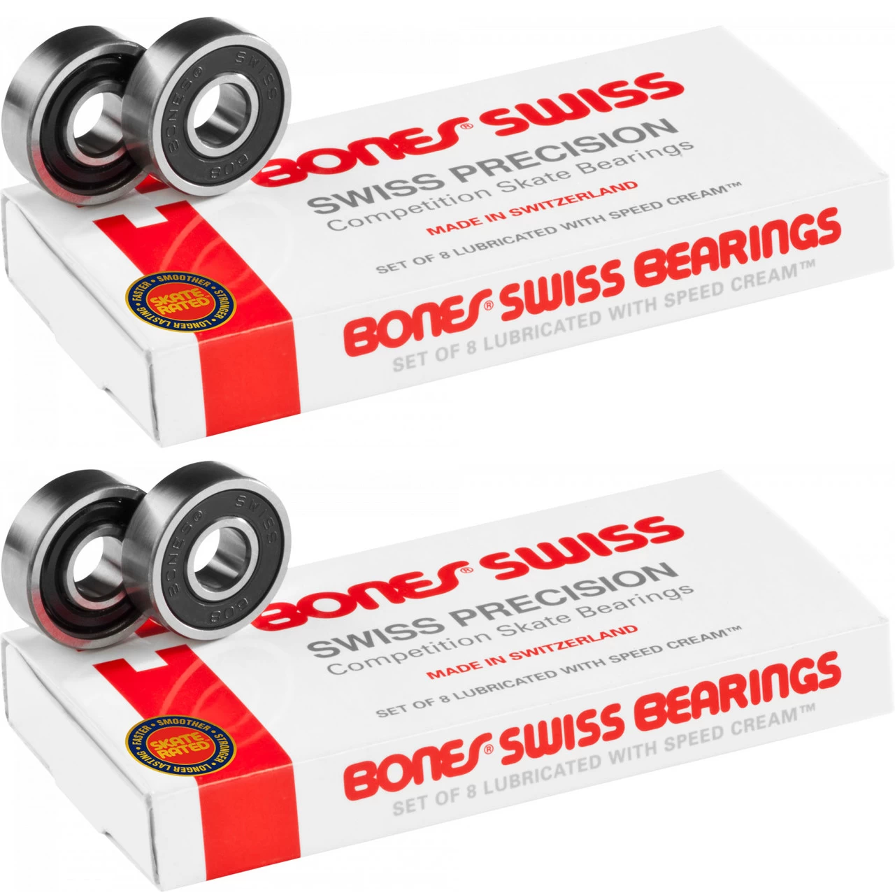 Bones Swiss Bearings 16-Pack (Enough For 8 Wheels) 1 Bones Swiss Bearings 16-Pack (Enough For 8 Wheels)