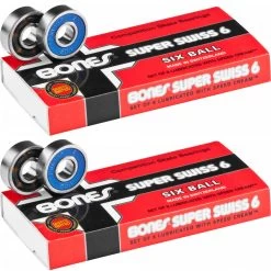 Bones Super Swiss 6 Bearings 16-Pack (Enough For 8 Wheels)