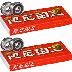 Bones Super Reds Bearings 16-Pack (Enough For 8 Wheels)