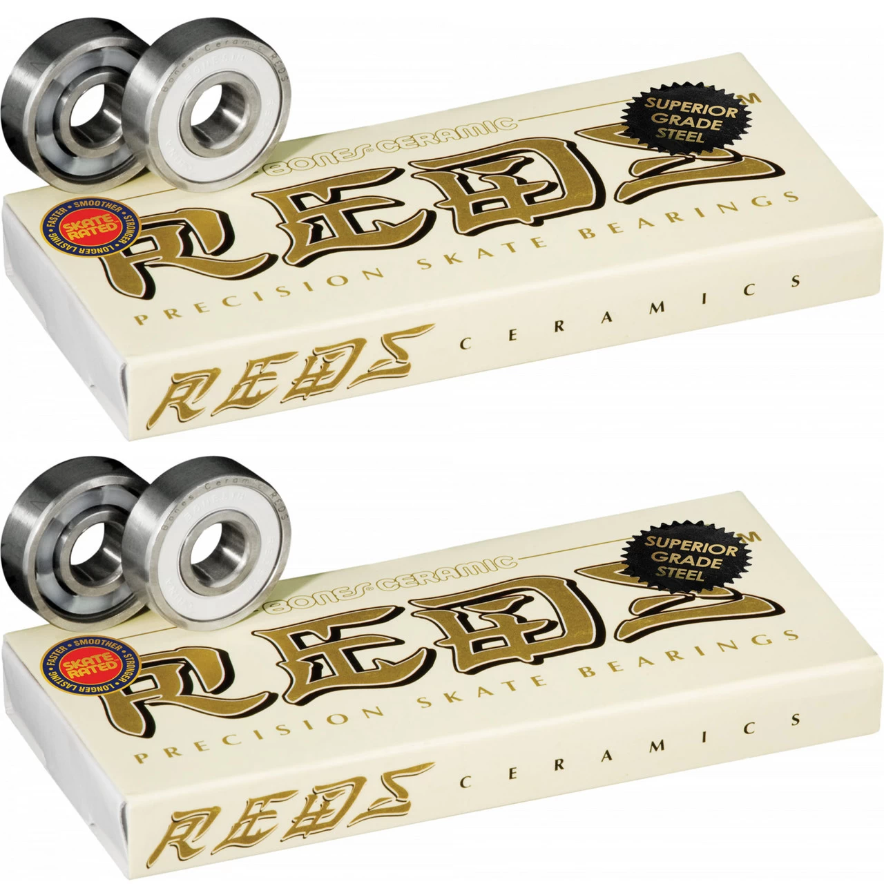 Bones Ceramic Super Reds Bearings 16-Pack (Enough For 8 Wheels) 1 Bones Ceramic Super Reds Bearings 16-Pack (Enough For 8 Wheels)