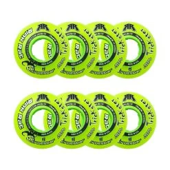 Rink Rat Roller Hockey Wheels - Trickster Crossbar 59mm 76A Green/Black (8-Pack)