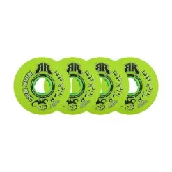 Rink Rat Roller Hockey Wheels - Trickster XXX 80mm 76A Green/Black (4-Pack)