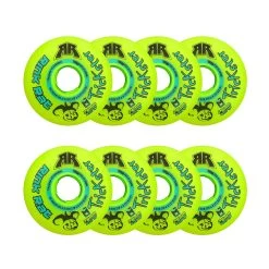 Rink Rat Roller Hockey Wheels - Trickster X 76mm 84A Green/Blue (8-Pack)